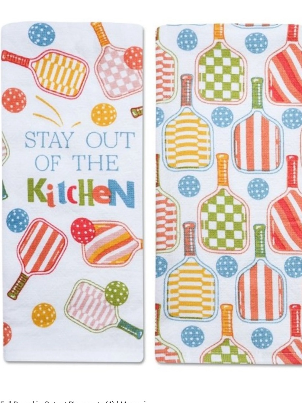 NWT Celebrate Together Set of 2 Kitchen Towels Pickleball Summer